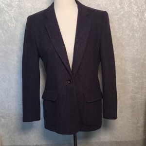 Larry Levine New York, Purple Blazer Lambs wool Blend, Size 8P Vintage